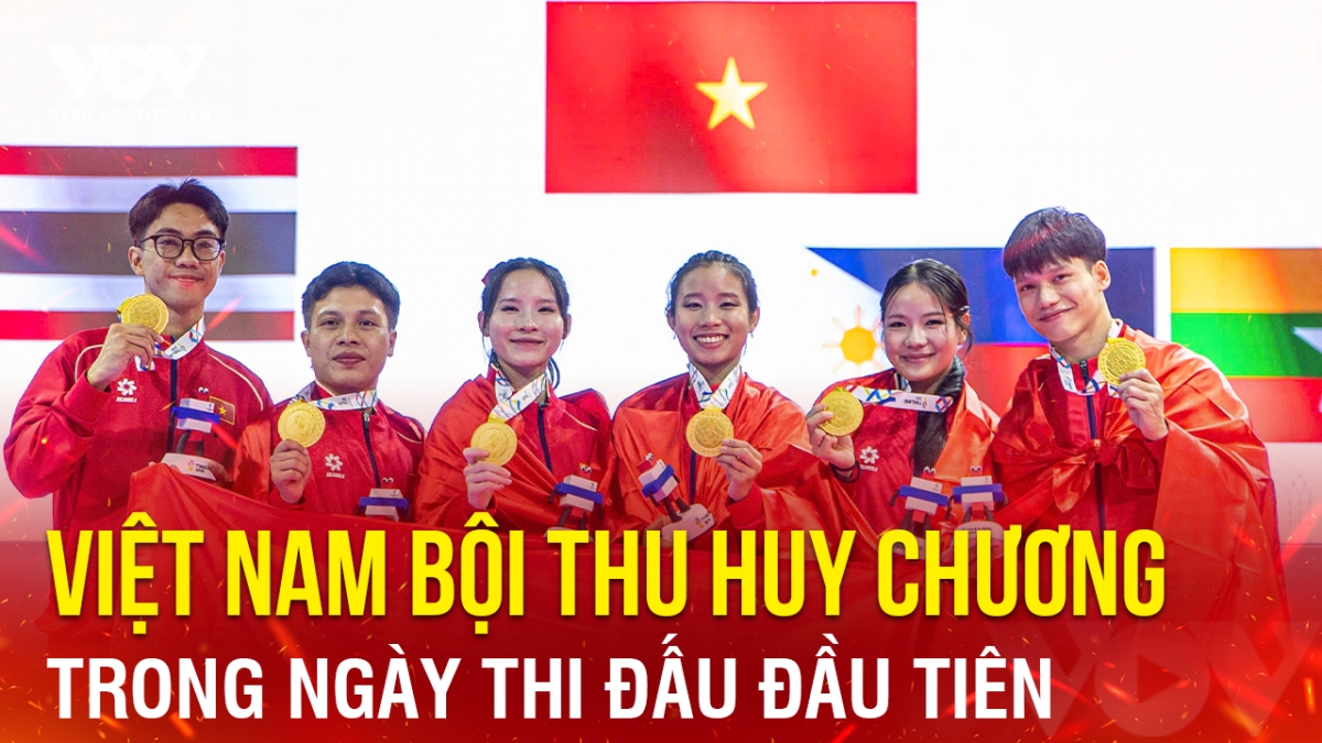 Bản tin SEA Games 33 ngày 10-12: Việt Nam bội thu huy chương ngày thi đấu đầu tiên